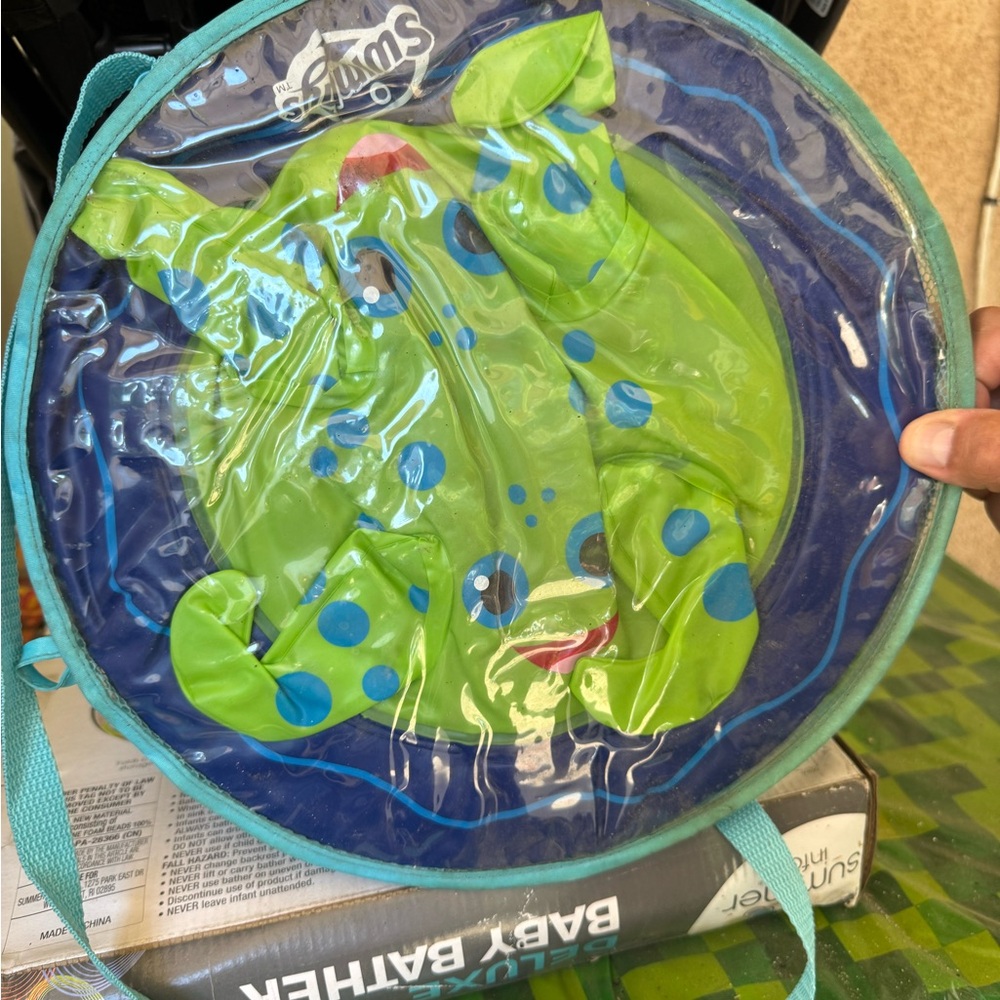 SwimWays Green Frog Baby Float
